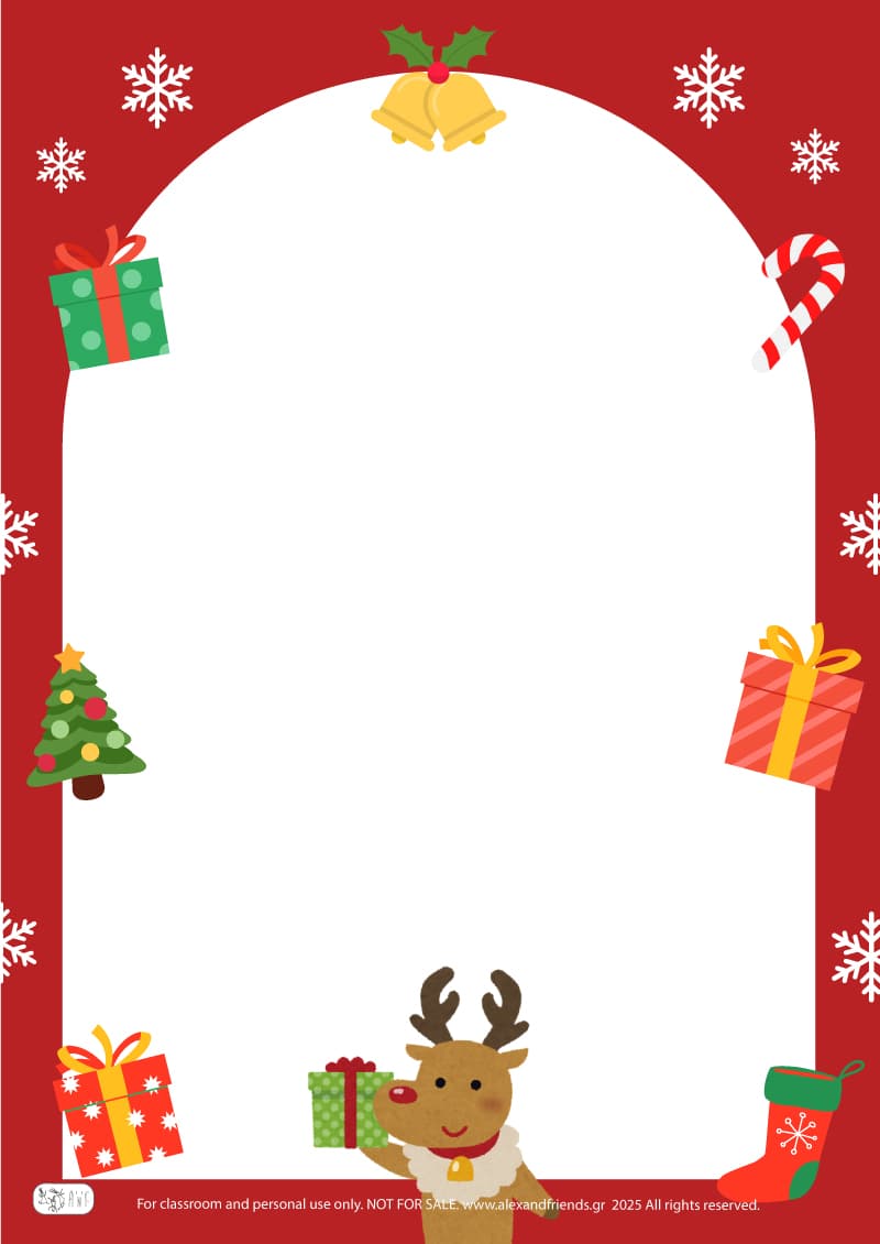 Christmas writing paper