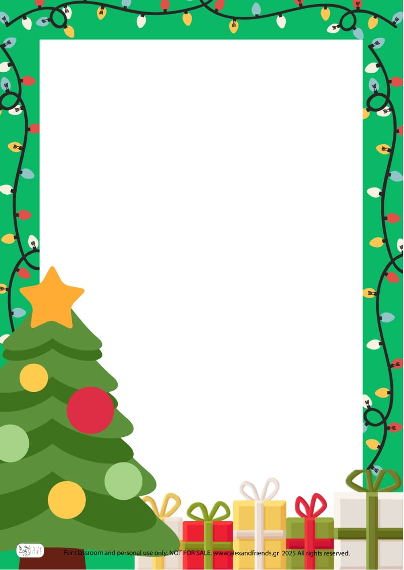 Christmas writing paper