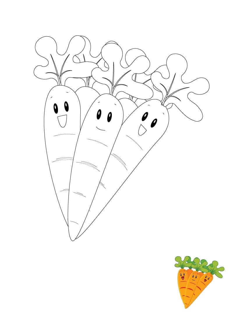 Coloring Pages with Fruit and Vegetables