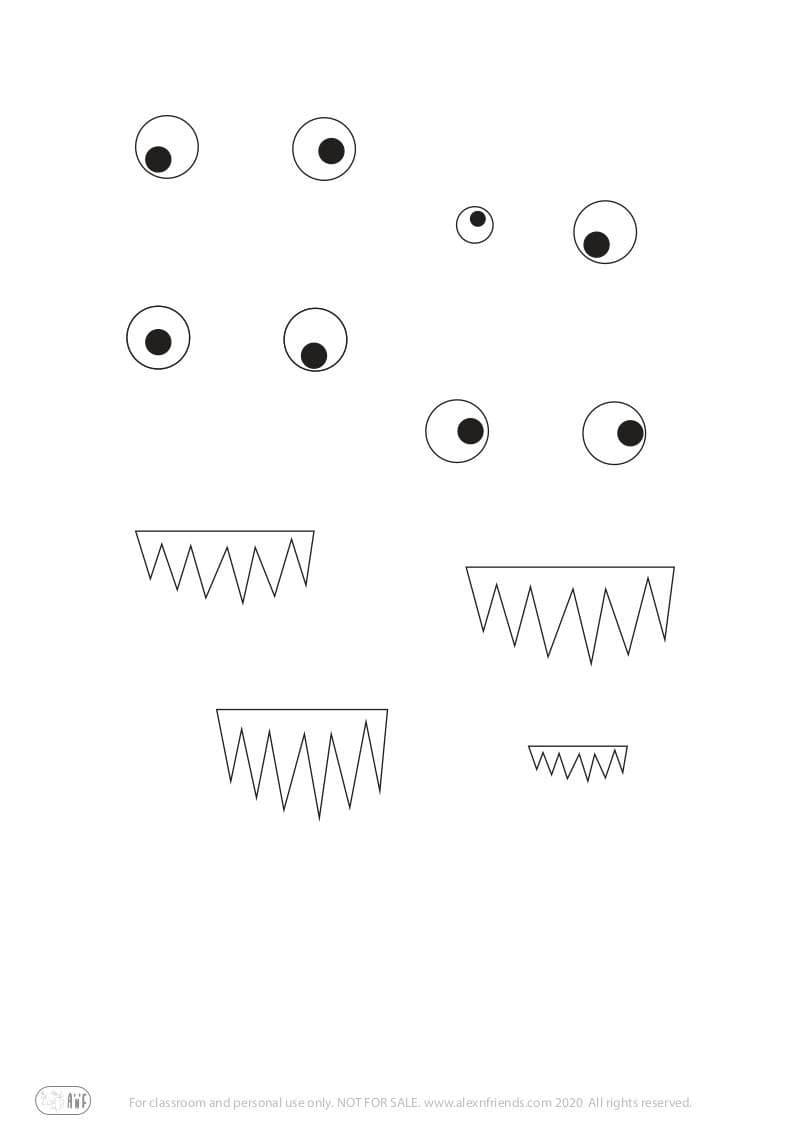 Halloween. Free printable craft for preschoolers. Toilet paper roll monster.