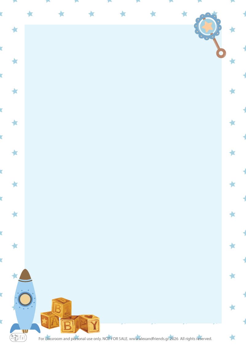 Writing paper - baby items