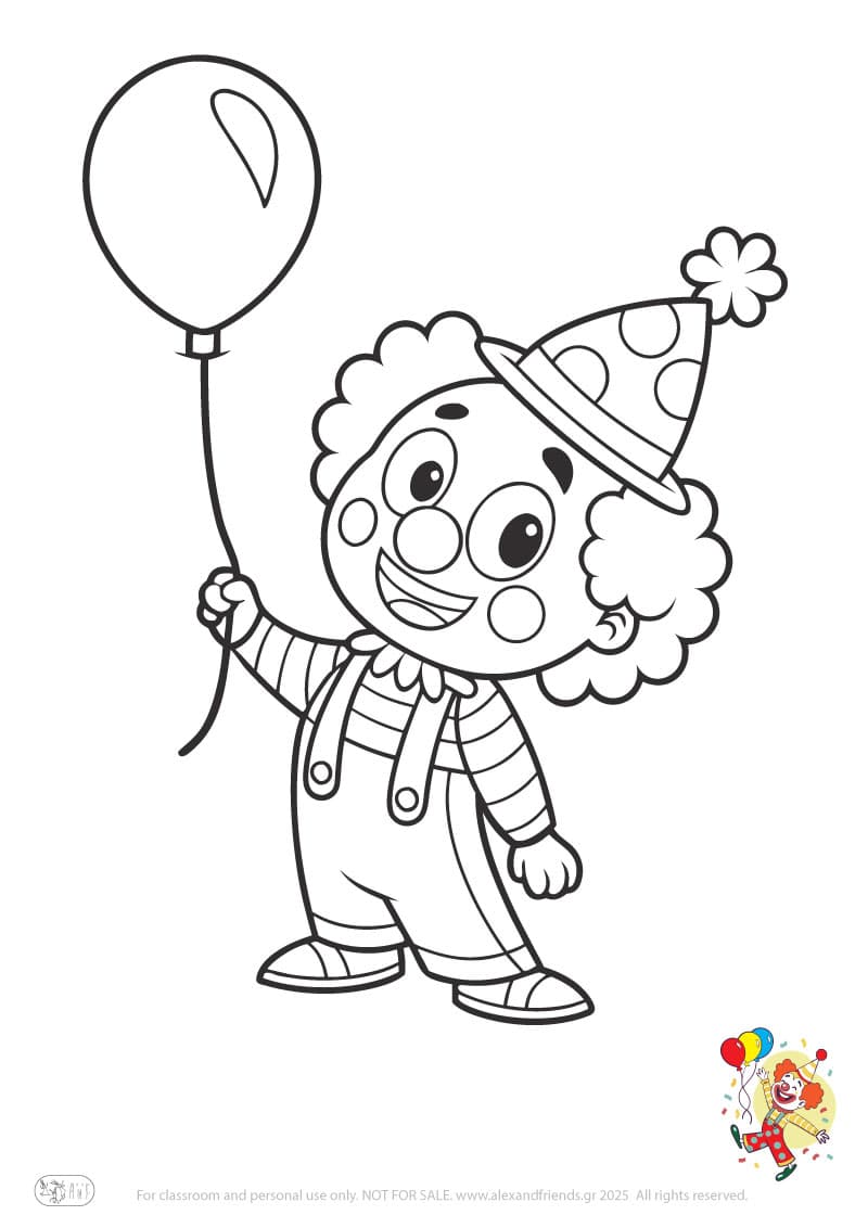 Φύλλο ζωγραφικής Κλόουν