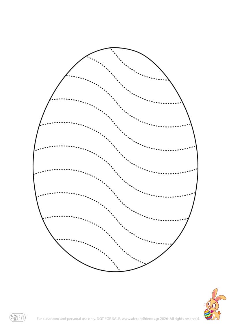 Easter Egg. Easter pre-writing worksheets for kids