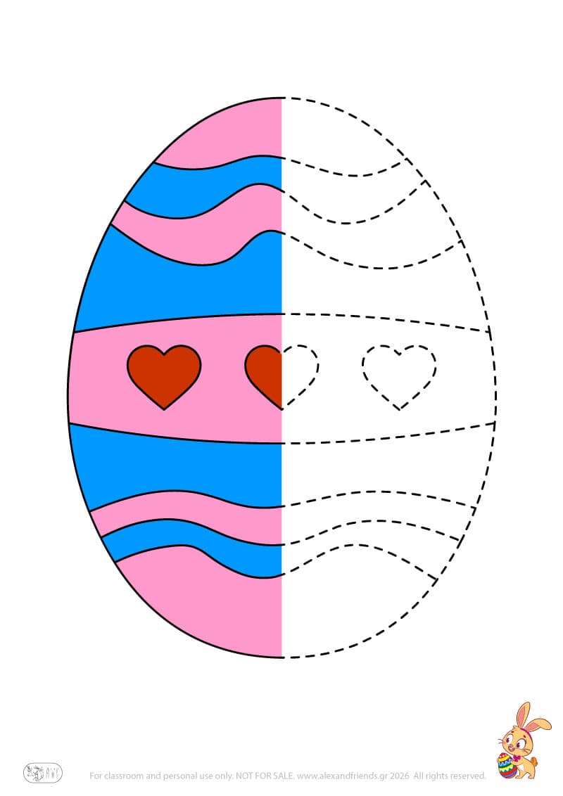 Easter Egg. Easter pre-writing worksheets for kids