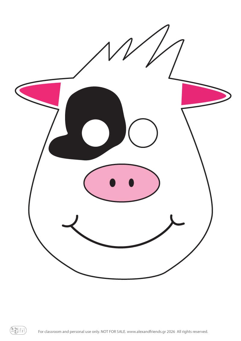 Μάσκα - Αγελαδίτσα. Αποκριάτικες χειροτεχνίες και δραστηριότητες για παιδιά με μάσκες και δημιουργικό παιχνίδι