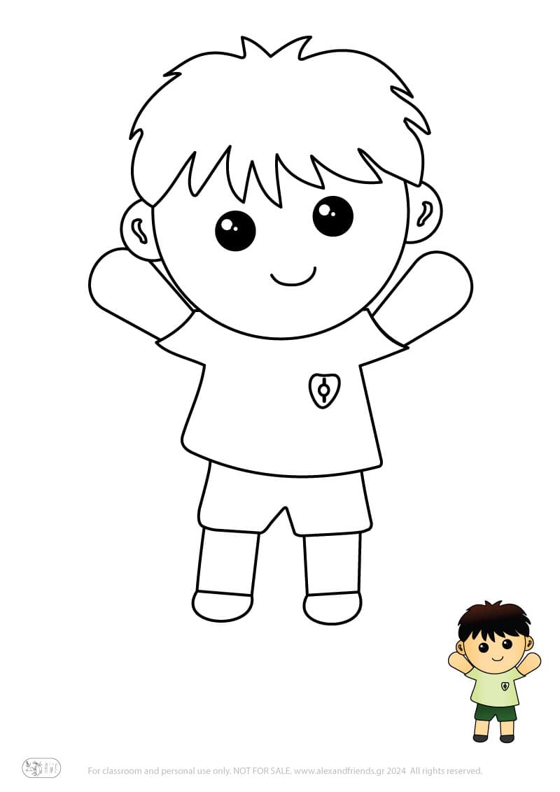 Εκπαιδευτική δραστηριότητα για παιδιά. Δωρεάν εκτυπώσιμο φύλλο ζωγραφικής με αγοράκι