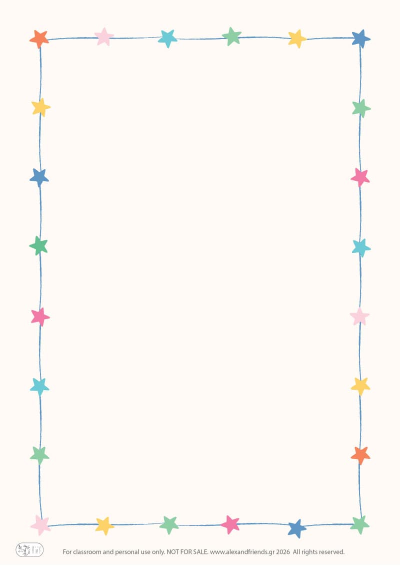 Writing paper - star