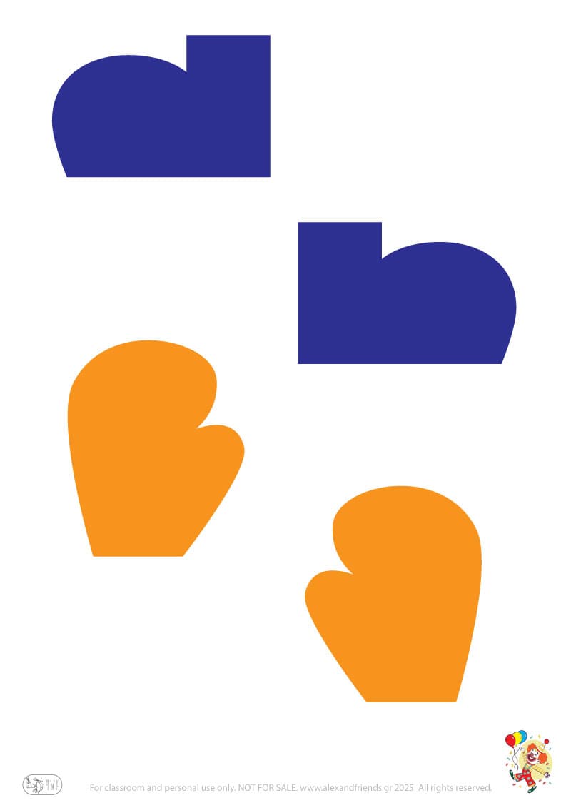 Αποκριάτικη χειροτεχνία κλόουν με κόψιμο και κόλληση για παιδιά προσχολικής ηλικίας