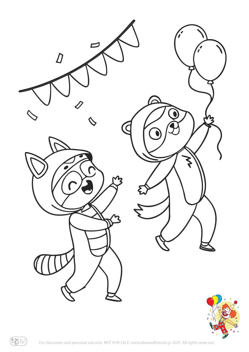 Φύλλο ζωγραφικής Αποκριάτικο πάρτυ