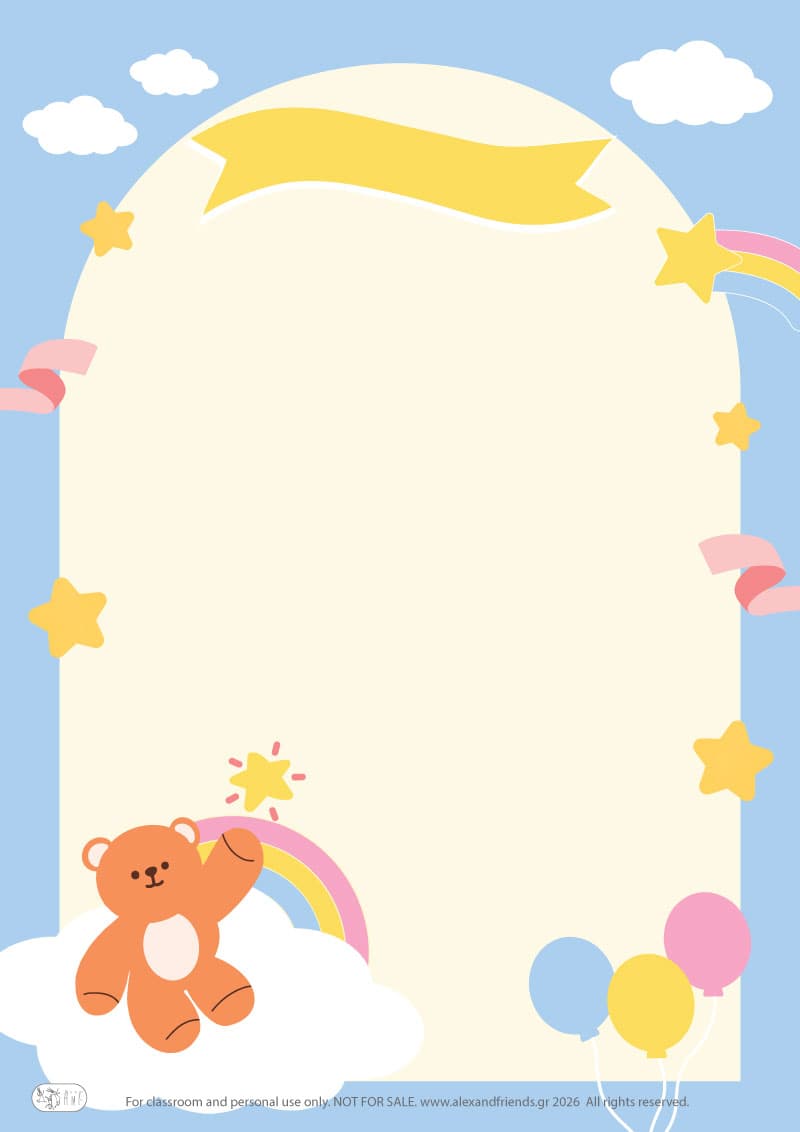 Writing paper - bear