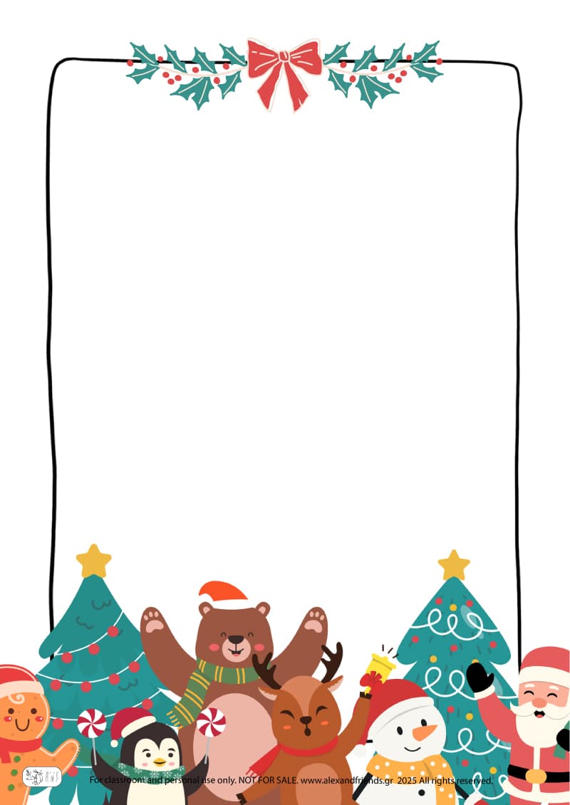 Christmas writing paper