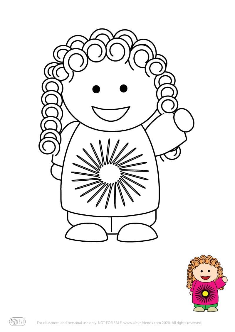 Εκπαιδευτική δραστηριότητα για παιδιά. Δωρεάν εκτυπώσιμο φύλλο ζωγραφικής με κορίτσι