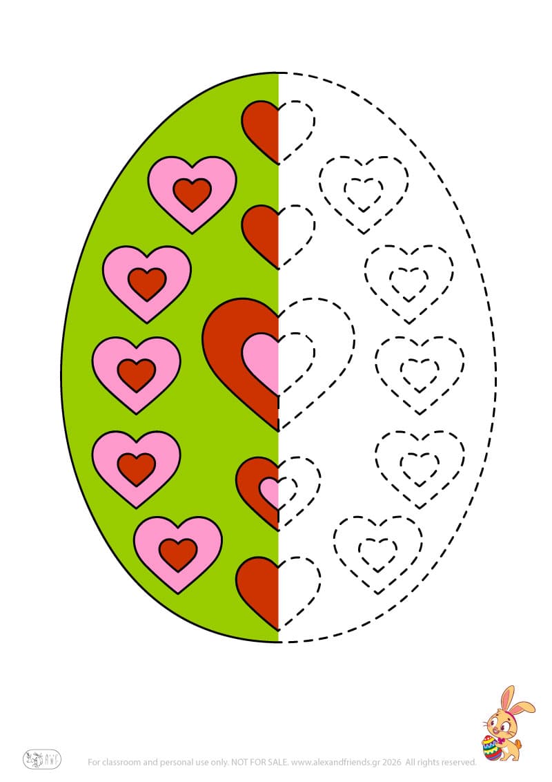 Easter Egg. Easter pre-writing worksheets for kids