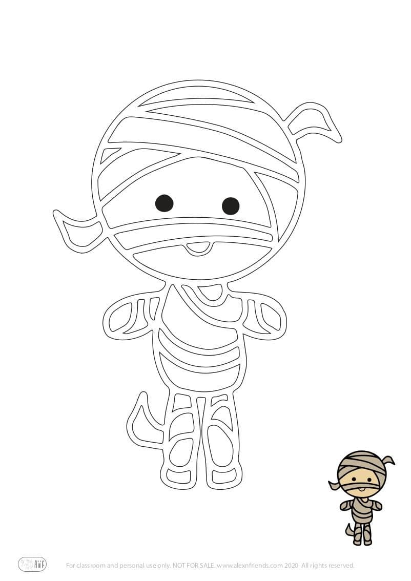 Halloween. Free printable coloring page for kids.