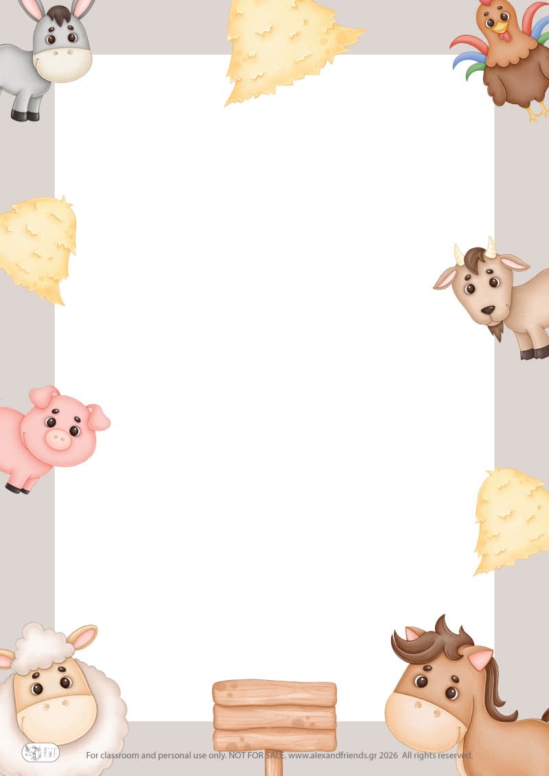 Writing paper - animals