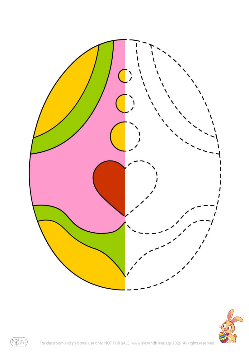 Easter Egg. Easter pre-writing worksheets for kids