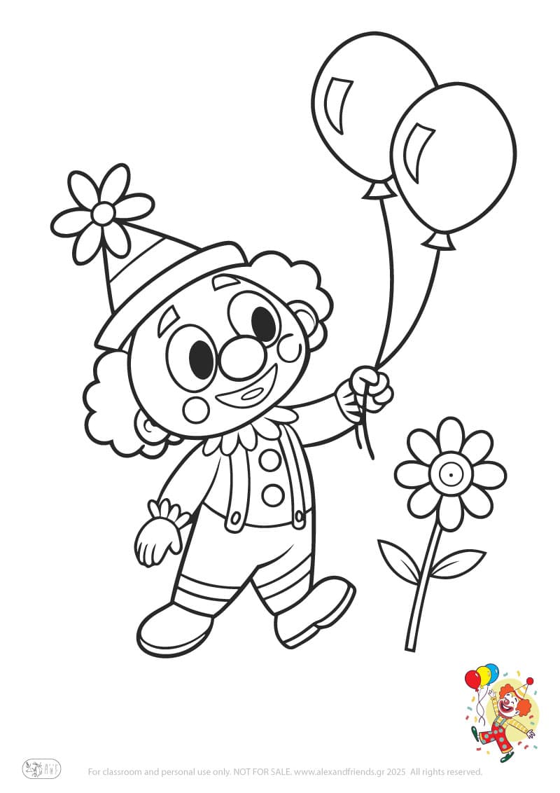 Φύλλο ζωγραφικής Κλόουν