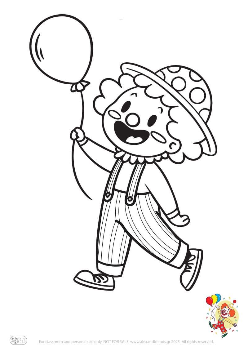 Φύλλο ζωγραφικής Κλόουν