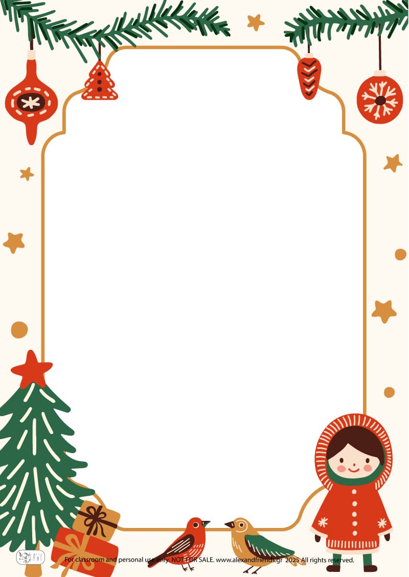 Christmas writing paper