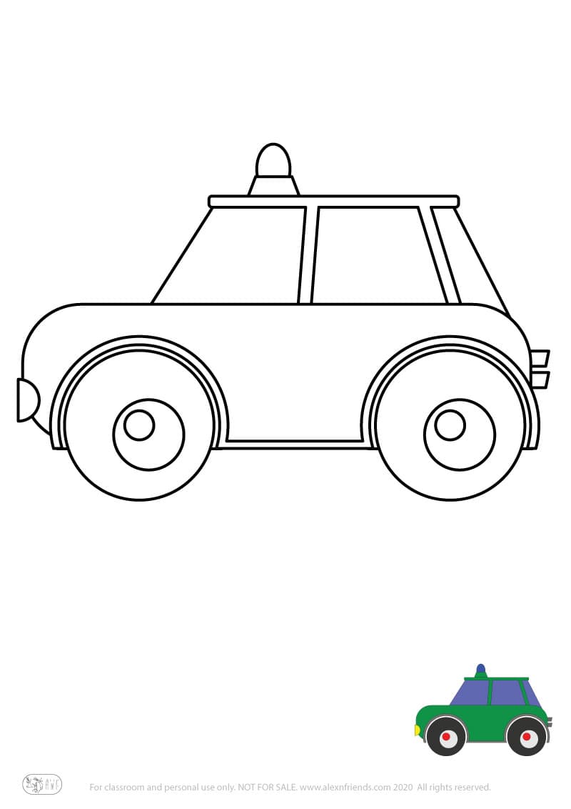 Εκπαιδευτική δραστηριότητα για παιδιά. Δωρεάν εκτυπώσιμο φύλλο ζωγραφικής με αυτοκίνητο
