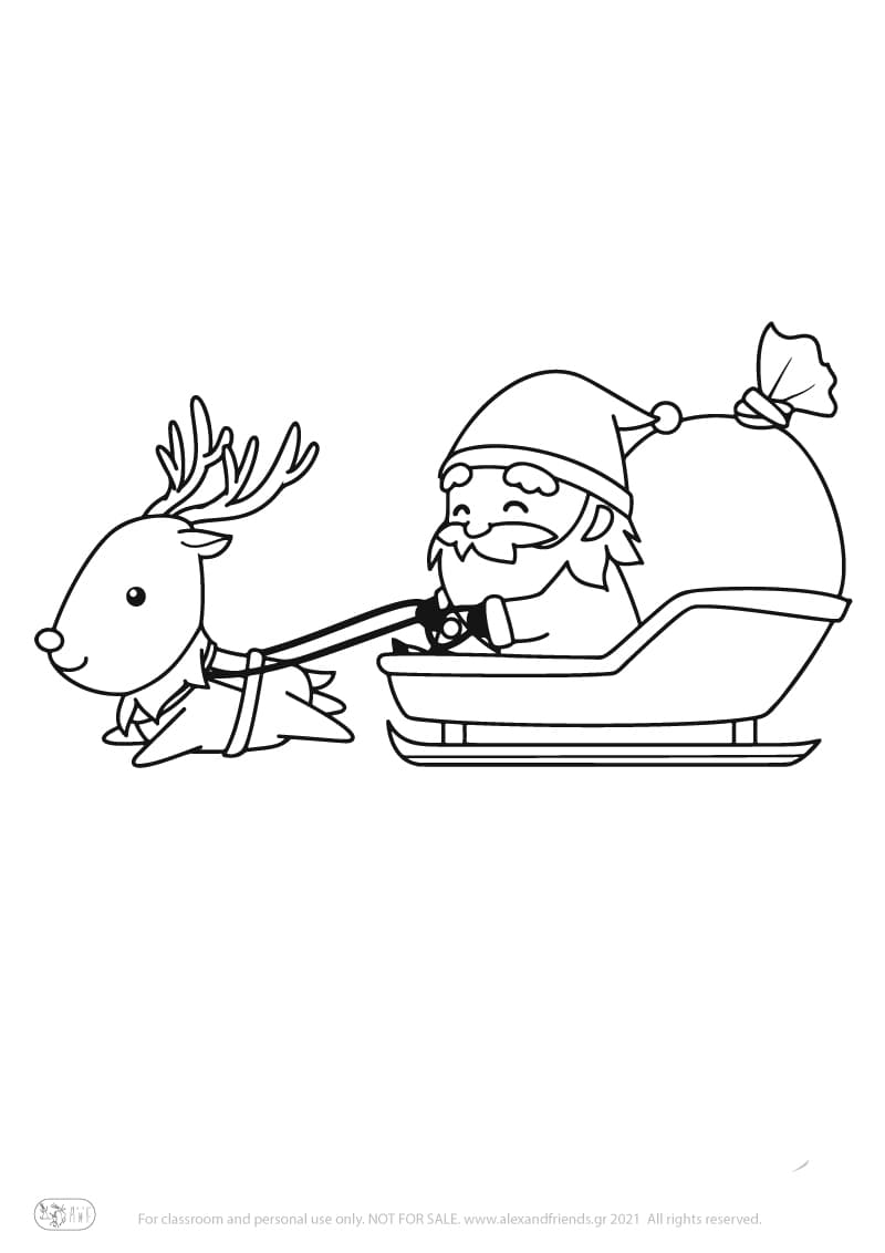 Αγιος Βασίλης με έλκυθρο