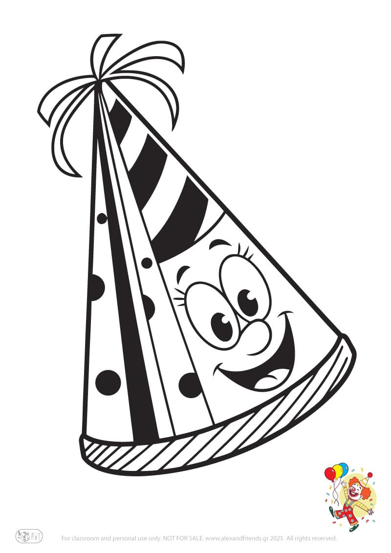 Φύλλα ζωγραφικής Αποκριάτικο καπέλο