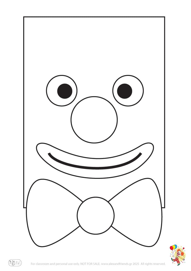 Το πρόσωπο το κλόουν. Αποκριάτικη χειροτεχνία κλόουν με πολύχρωμα μαλλιά για παιδιά προσχολικής ηλικίας.