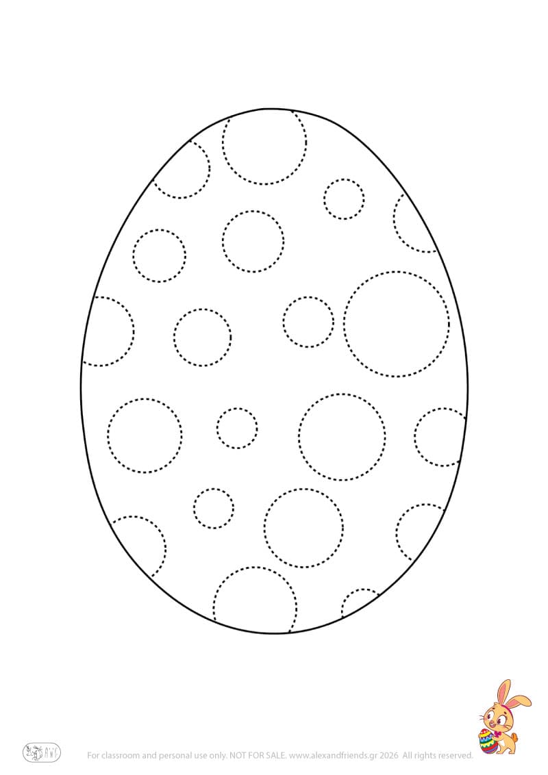 Easter Egg. Easter pre-writing worksheets for kids