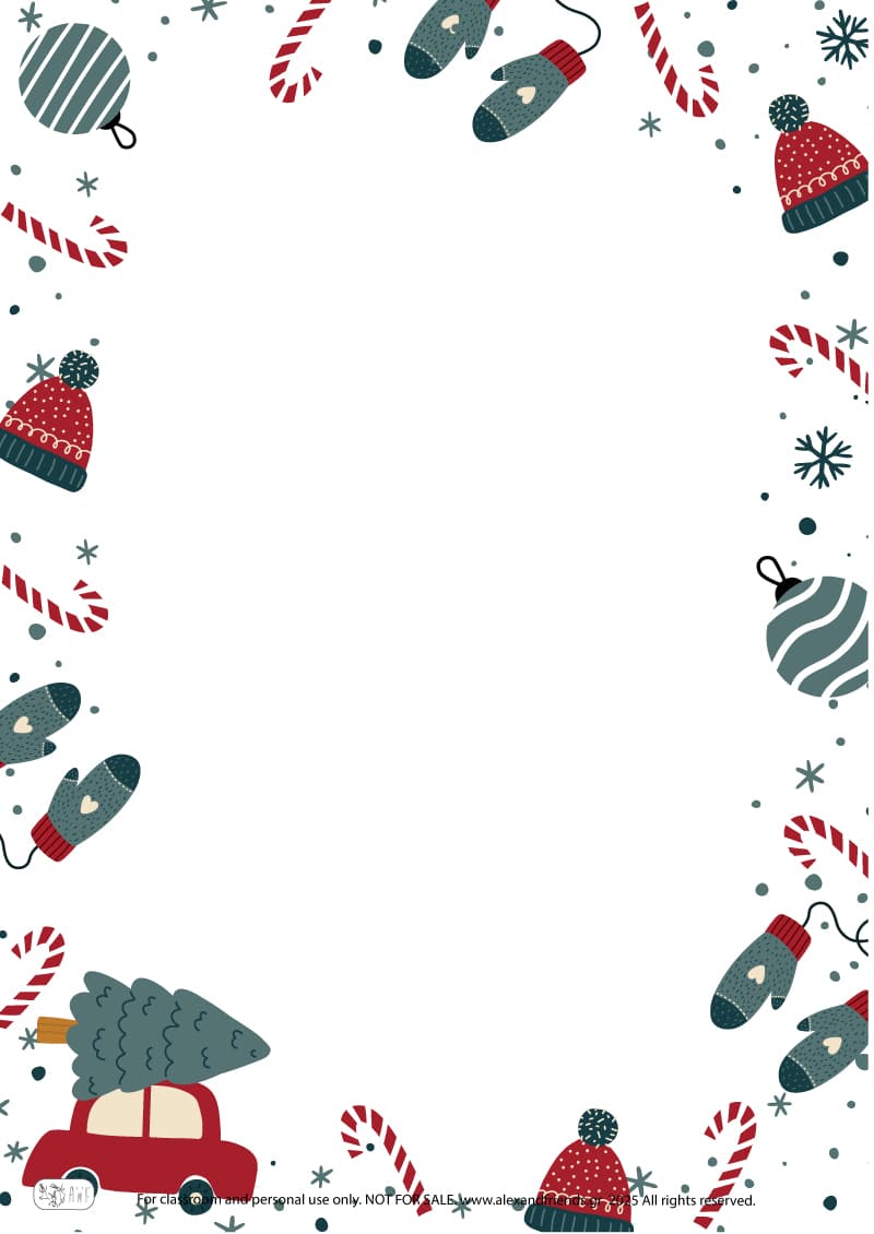 Christmas writing paper