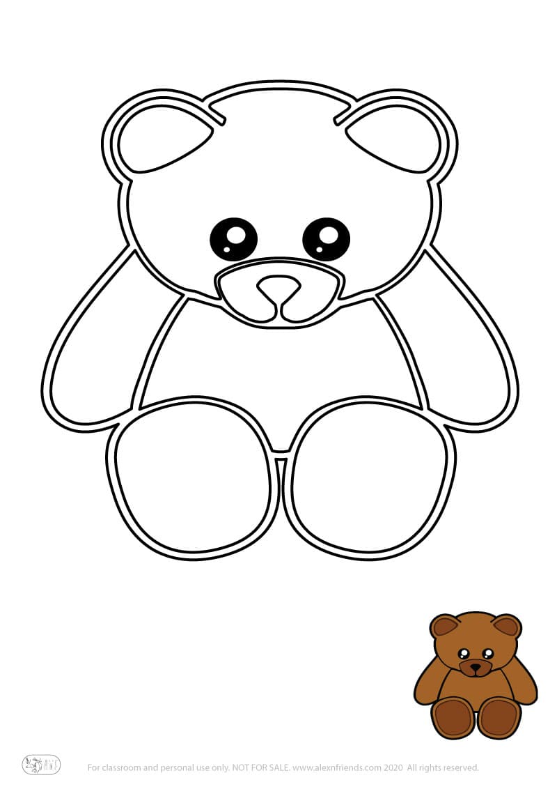 Εκπαιδευτική δραστηριότητα για παιδιά. Δωρεάν εκτυπώσιμο φύλλο ζωγραφικής με αρκουδάκι