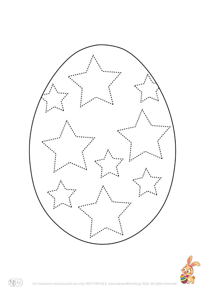 Easter Egg. Easter pre-writing worksheets for kids