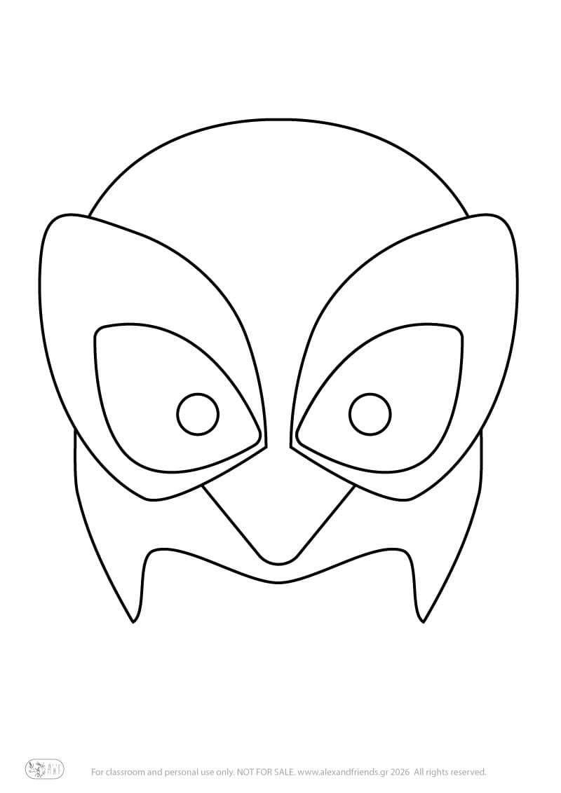 Μάσκες σούπερ ηρώων για παιδιά για χρωμάτισμα και αποκριάτικο παιχνίδι
