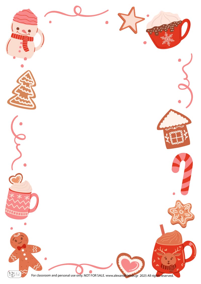 Christmas writing paper