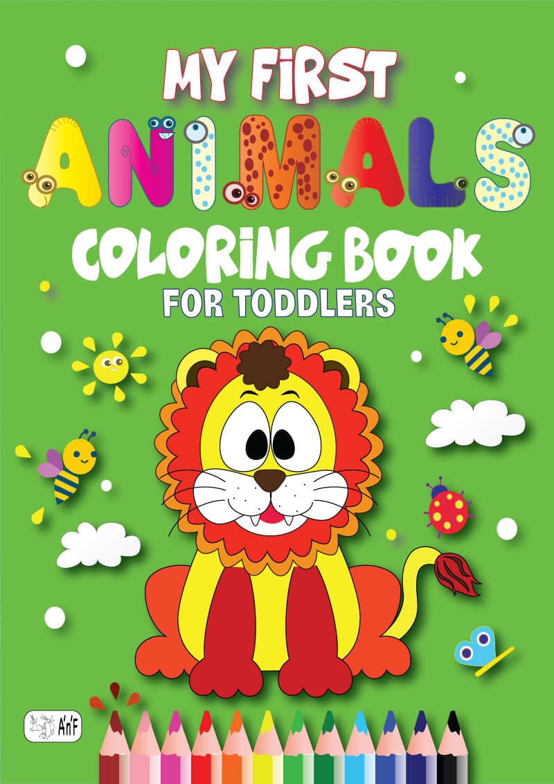 My First Animals Coloring Book! For toddlers! E book.