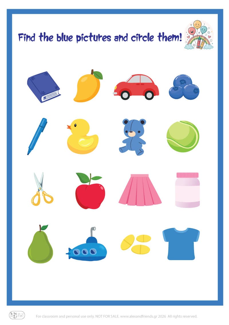 Let’s learn the color blue!