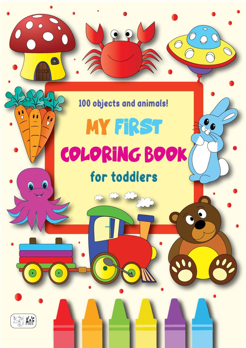 100 Objects and Animals Coloring Book! E book.