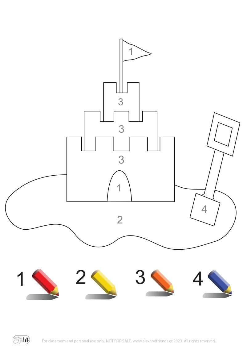Νumber and color coloring pages