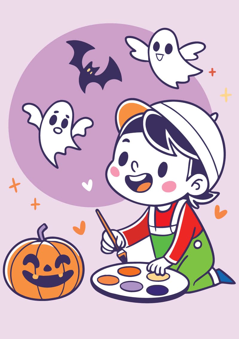 Φύλλα Ζωγραφικής Halloween χωρίς οδηγό